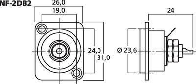 MONACOR NF-2DB2 NEUTRIK-Cinch-Einbaubuchse