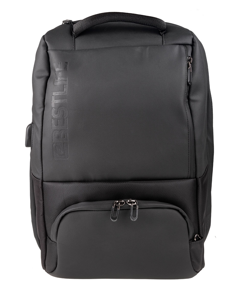 BestLife TravelSafe Neoton RUCKSACK schwarz Laptop Rucksack für 15,6", Security Features, USB